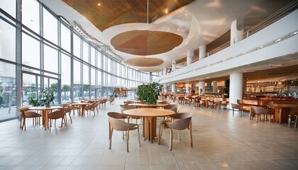 Empty cafeteria in shopping center