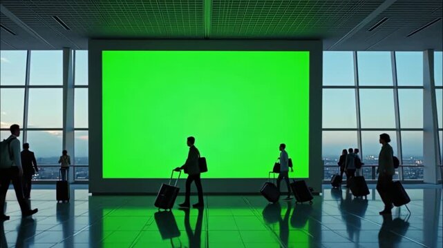 Green Screen: Advertising Billboard in an Airport