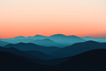 mountains in the morning , wavy gradient colors at sunrise