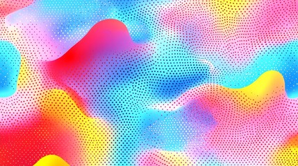 Abstract colorful wave background with a dotted pattern.