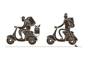 Delivery Rider on a Scooter collection