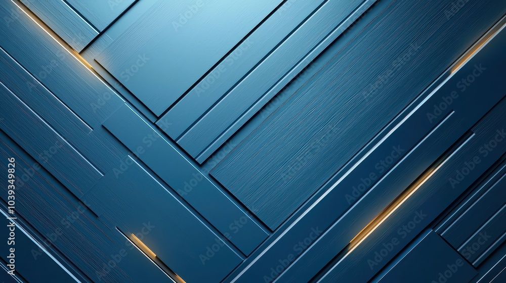Poster a textured blue metal background with diagonal grooves and soft lighting, adding depth and dimension