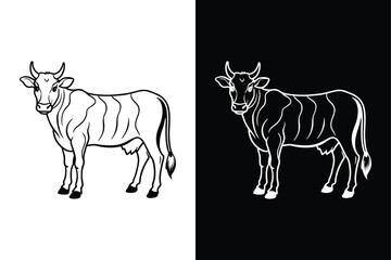 Cow Line Icon. Trendy Vector Design for Cattle Farming