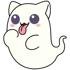 Cartoon Cute Cat Ghost