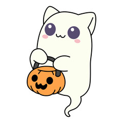 Cartoon Cute Cat Ghost