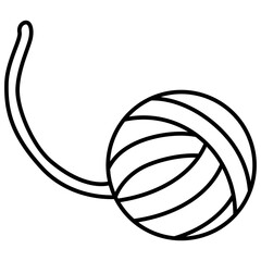 Knitting Ball Outline
