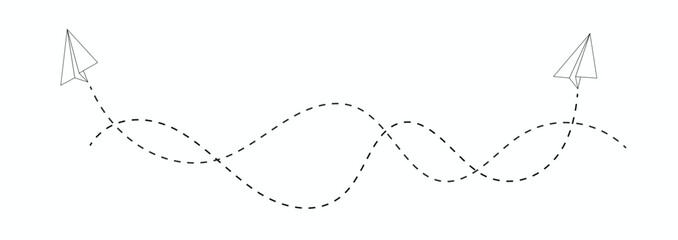 travel dotted line trip dashed trace destination track plan and silhouette, travelling symbol . vector illustration. EPS 10