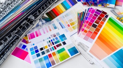 Color swatches and palettes for design, printing, and art.
