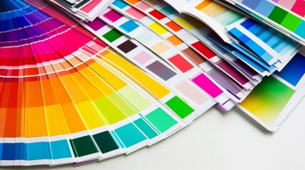 Color swatches arranged in a fan shape on a white background.