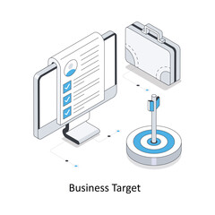 Business Target isometric stock illustration. EPS File stock illustration