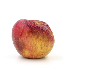 Rotten apples isolated on white background