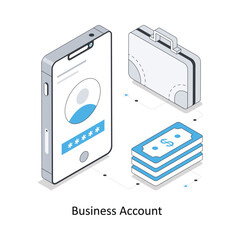 Obraz premium Business Account isometric stock illustration. EPS File stock illustration