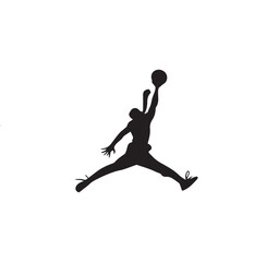 Dynamic Basketball Dunk Silhouette