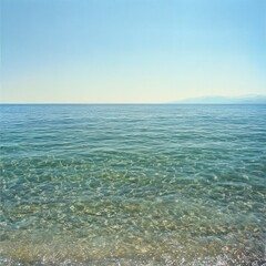 Landscape with crystal-clear ocean water