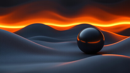 abstract wallpaper background screen, for business, for bank, for finance, for interior, for painting, for wall pictures, for photo frames, for office, for rooms. Abstract ball, black orange glowing