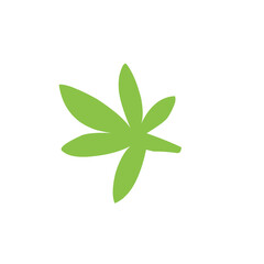 vector green tropical leaf