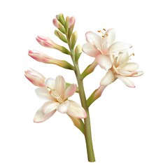 Fototapeta premium Tuberose Flower isolated on white background.close up.