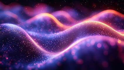 abstract wallpaper background screen, for business, for bank, for finance, for wall pictures, for photo frames, for office, for rooms. Abstract wave figure, graphic objects, purple pink luminous