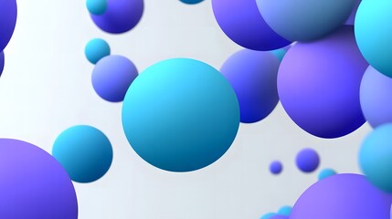 Abstract 3d render of colorful spheres, modern background design