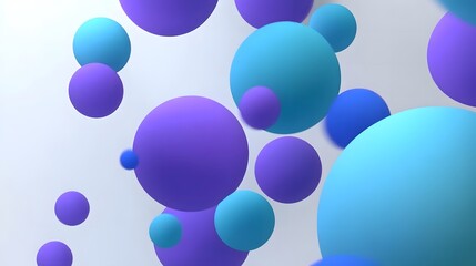 Abstract 3d render of colorful spheres, modern background design