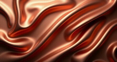 A brick-red copper backdrop with stylized folds, chrome plating, and zinc accents. Flowing shimmering fleece textures enhance the oil-draped surface.