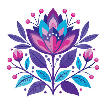 floral vector, Floral Templates in Illustrator, Vector, Image - FREE Download, Floral composition with colorful flower Converted, blue, purple with pink combined  floral vector