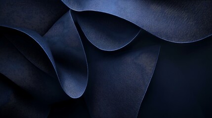 A deep navy blue background with a slight fabric texture, adding a touch of sophistication