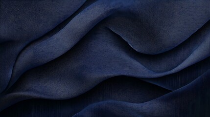 A deep navy blue background with a slight fabric texture, adding a touch of sophistication