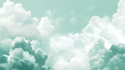 A soft, mint green background with a gentle, cloud-like pattern and a refreshing, natural feel