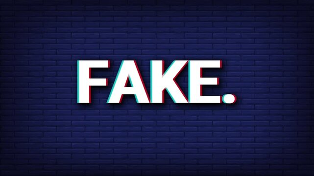 Fake review fake animation vedio glitch motion