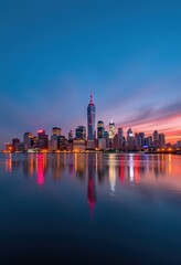 country skyline at sunset
