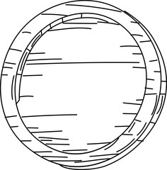 Wood sign black and white on white background. Vector illustration.