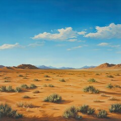 Fototapeta premium Landscape with wide-open desert