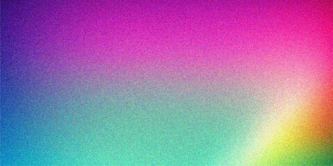 Colorful Gradient Background with Noise Texture Effects. glowing Vibrant grainy gradient background, colorful noise texture, retro banner poster cover backdrop header design.	