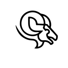 Fototapeta premium goat line 