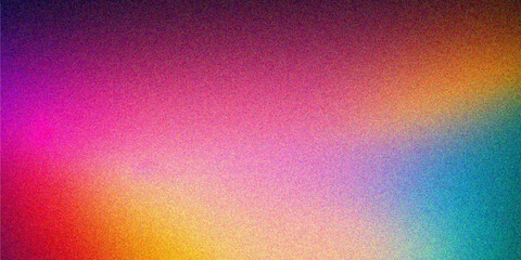 Colorful Gradient Background with Noise Texture Effects. glowing Vibrant grainy gradient background, colorful noise texture, retro banner poster cover backdrop header design.	