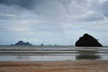 View of low tide. Andaman sea