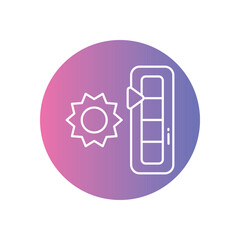 Uv Index vector icon stock illustration