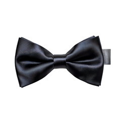 Classic bow tie with a sleek, elegant design, ideal for formal occasions or business attire. isolated on transparency background