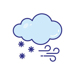 Blizzard vector icon stock illustration