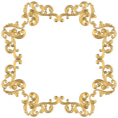 Antique golden frame PNG