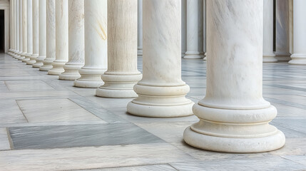 Marble columns in classical architecture: elegance and strength
