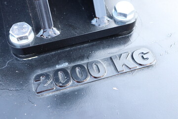 Weight Plate Specifically Marked 2000 KG for Use with Heavy Lifting Equipment and Gear