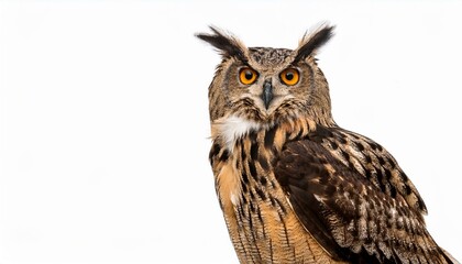 Naklejka premium アフリカワシミミズク（Spotted Eagle Owl on white background） 