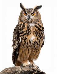 Fototapeta premium アフリカワシミミズク（Spotted Eagle Owl on white background） 