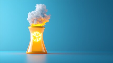 Holographic Visualization of Radiation Reducing Carbon Emissions in Electric Energy Production