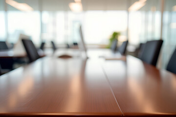 empty white business office with blurred background