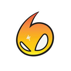 Angry face doodle cartoon and kawaii vector