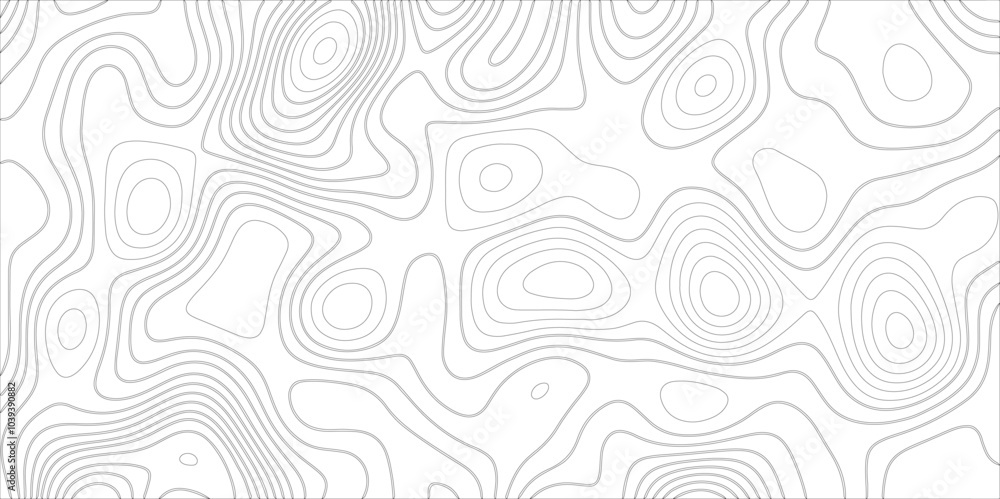 Poster ocean topographic line map with curvy wave isolines vector illustration. abstract topographic contou