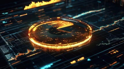 Futuristic Data Visualization with Circular Graph Element